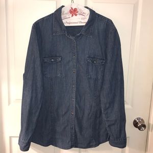 Blue Denim Button Down Shirt